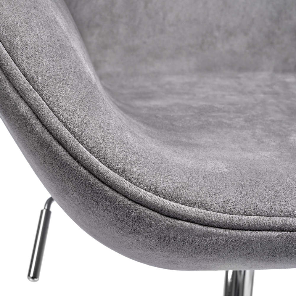 Кресло SWAN STYLE CHAIR серый, искусственная замша - фото 5 - id-p212056577