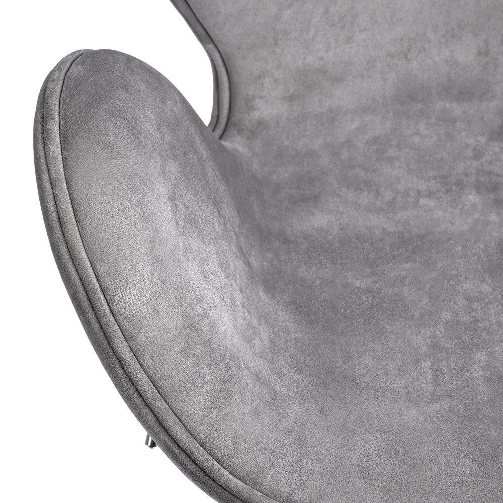 Кресло SWAN STYLE CHAIR серый, искусственная замша - фото 7 - id-p212056577