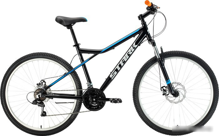 Велосипед Stark Slash 27.1 D р.16 2022 (черный/голубой) - фото 1 - id-p210499762