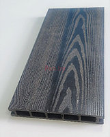 Террасная доска (декинг) из ДПК Терропласт на основе ПВХ, 165х3000мм Черная, брашированная