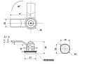 Щитовой замок 705-2 ключ бабочка ригель изогнутый, фото 2