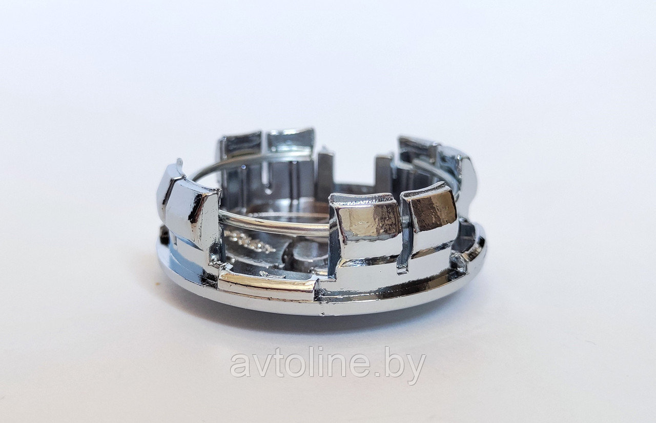 Заглушка литого диска TOYOTA 56/52 мм ребристая/хром с хром кольцом KT-003 - фото 3 - id-p136975043