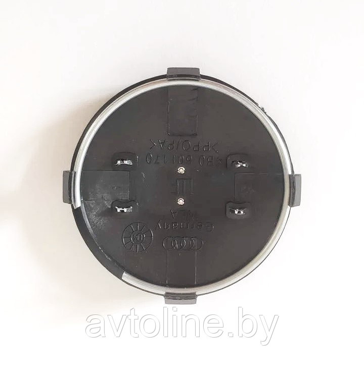 Заглушка литого диска AUDI 60/58мм черная 4B0601170BK - фото 2 - id-p162169441