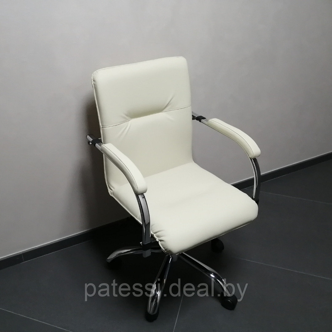 Кресло офисное Самба Хром эко-кожа черная - фото 8 - id-p214195695