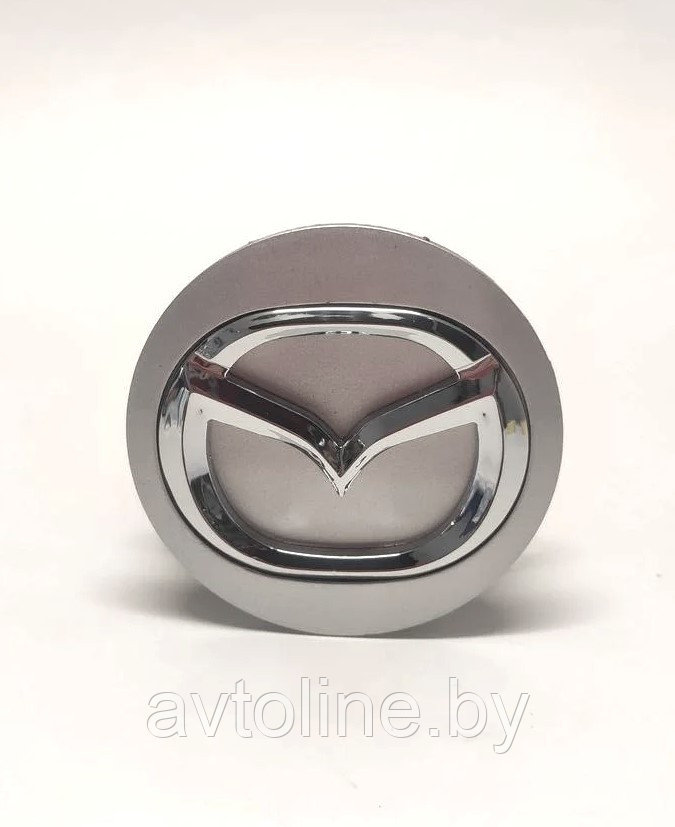 Заглушка литого диска MAZDA 57/50 мм новая серая KMM-004