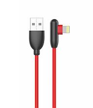 Кабель Lightning - USB 1.2м - XIPIN LX19, 2.4A, чёрный, Г-образный