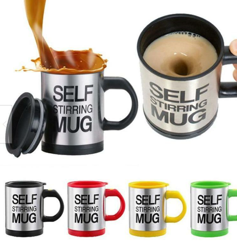 Термокружка - мешалка с крышкой Self Stirring Mug (Цвет MIX) 350 мл - фото 3 - id-p172431787