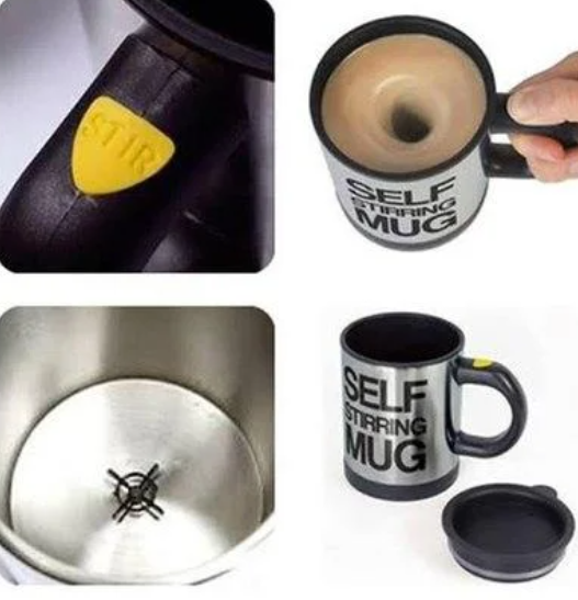 Термокружка - мешалка с крышкой Self Stirring Mug (Цвет MIX) 350 мл - фото 9 - id-p172431787