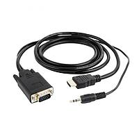 Gembird Cablexpert HDMI-VGA 19M/15M + 3.5Jack 5m Black A-HDMI-VGA-03-5M