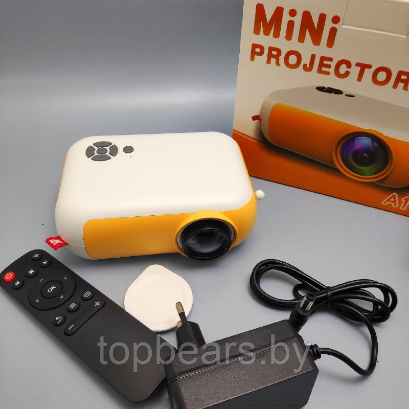 Мультимедийный портативный светодиодный LED проектор Mini Projector A10 FULL HD 1080p (HDMI, USB, пульт ДУ) От - фото 3 - id-p214203340