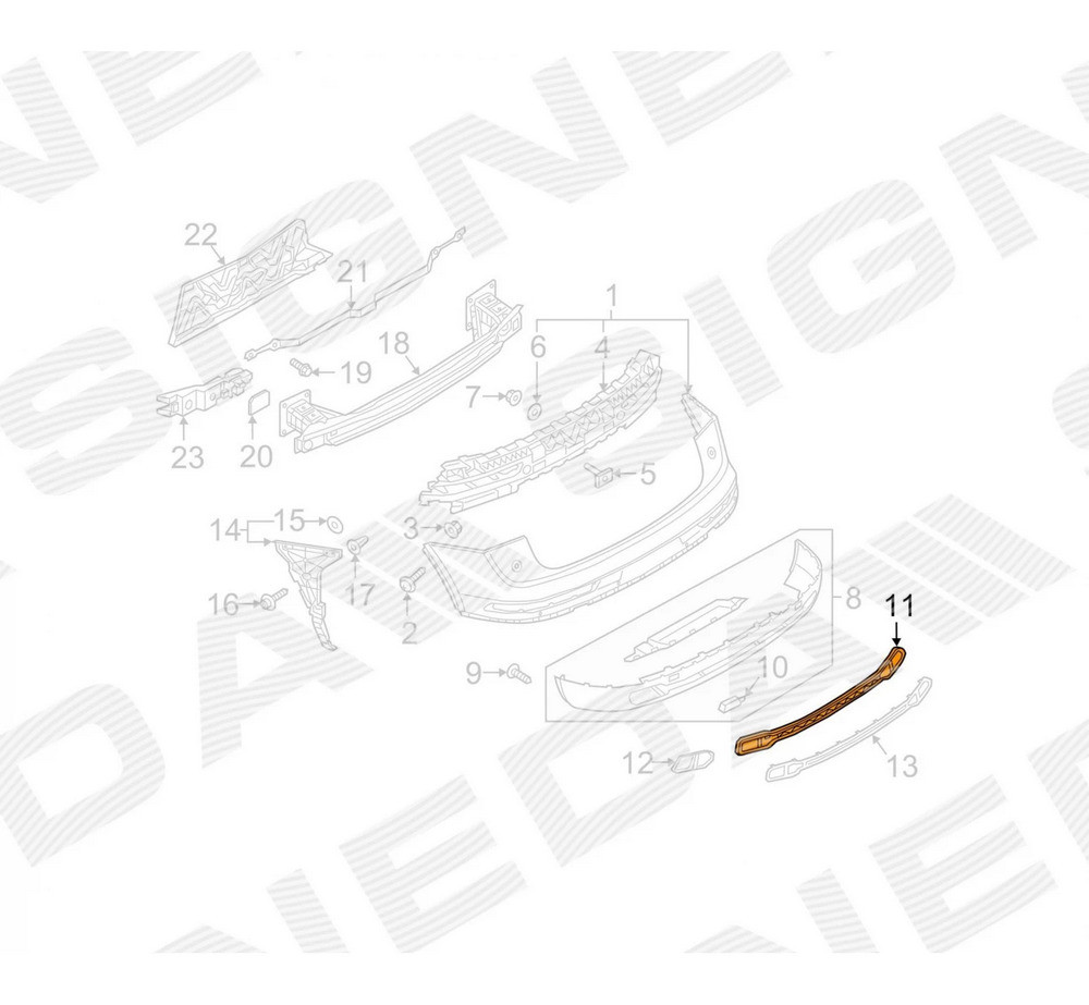 Решетка в бампер для Audi Q5 (FY) - фото 2 - id-p213559875
