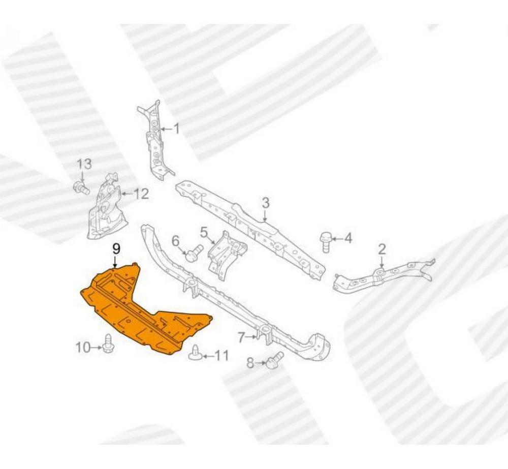 Защита двигателя для Nissan X-Trail (T32) - фото 2 - id-p213706952