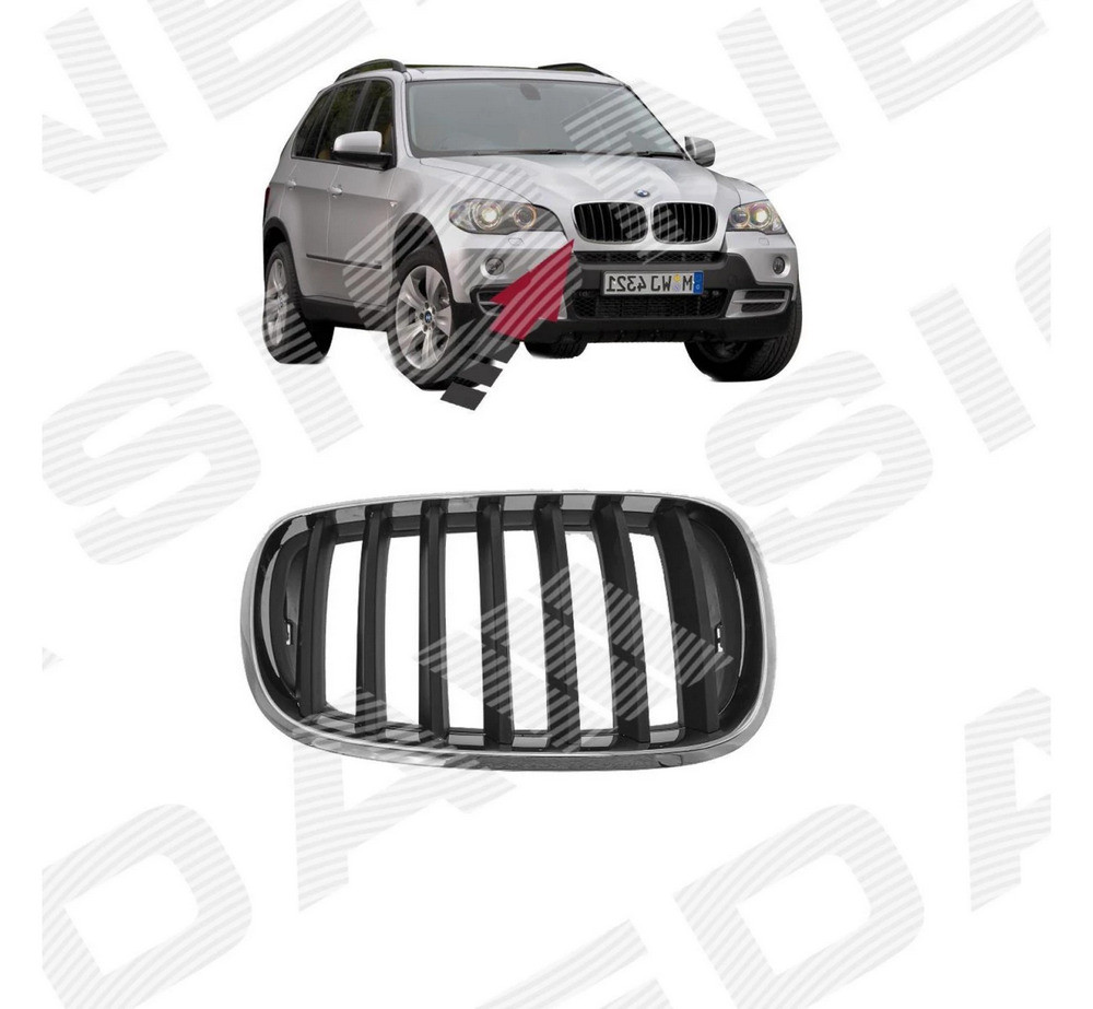 Решетка радиатора (правая) для BMW X5 (E70) - фото 5 - id-p213689866