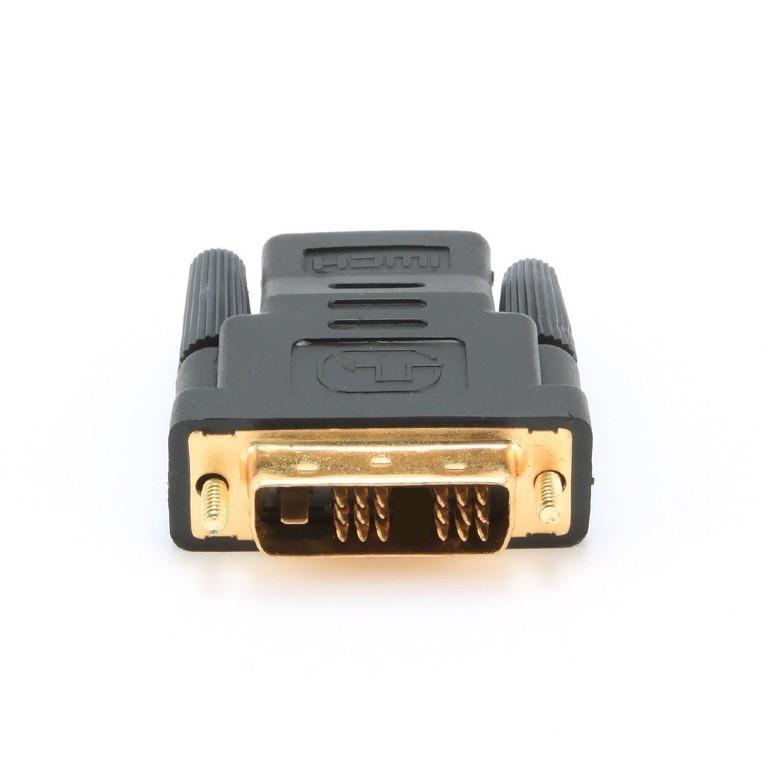 Bion Переходник HDMI-DVI 19F/19M (мама-папа), позолоченные контакты, черный [BXP-A-HDMI-DVI-2] - фото 1 - id-p214206018