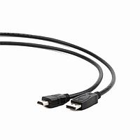 Bion Кабель DisplayPort - HDMI, 20M/19M, однонаправленный конвертор сигнала с DisplayPort в HDMI, 1м, черный