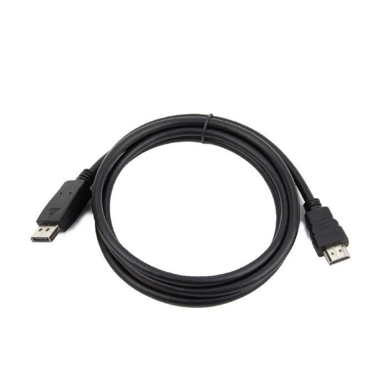 Bion Кабель DisplayPort - HDMI, 20M/19M, однонаправленный конвертор сигнала с DisplayPort в HDMI, 3м, черный - фото 1 - id-p214206027