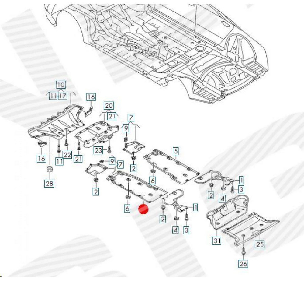 Защита днища для Audi A8 (D4_4H) - фото 2 - id-p213559772