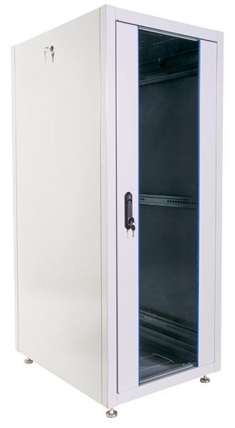 Шкаф телекоммуникационный напольный ЭКОНОМ 30U (600 800) дверь стекло, дверь металл - фото 1 - id-p214205699