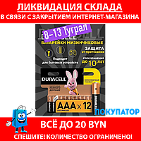 Батарейки DURACELL AAA мизинчиковые (12 штук)