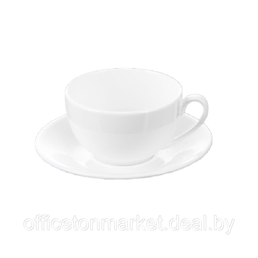 Чашка с блюдцем "WL-993000/1С", фарфор, 250 мл, белый - фото 1 - id-p214203779