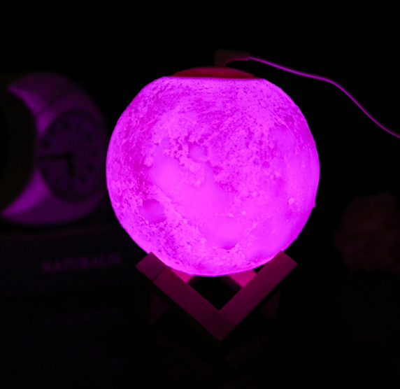 Светильник-ночник Луна с увлажнителем воздуха. 7 цветов подсветки - фото 7 - id-p214206282