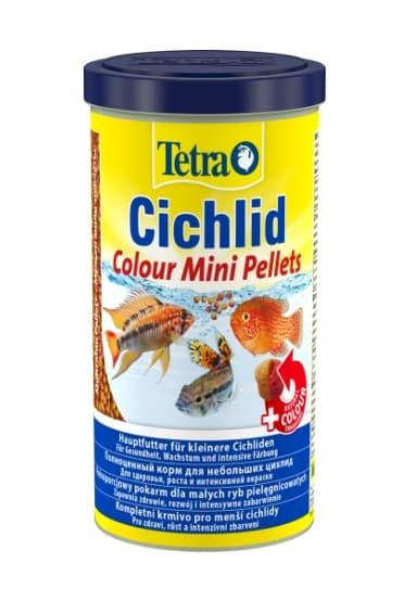 Корм для небольших цихлид Tetra Cichlid Colour Mini 500 мл (170 гр) - фото 1 - id-p214094768