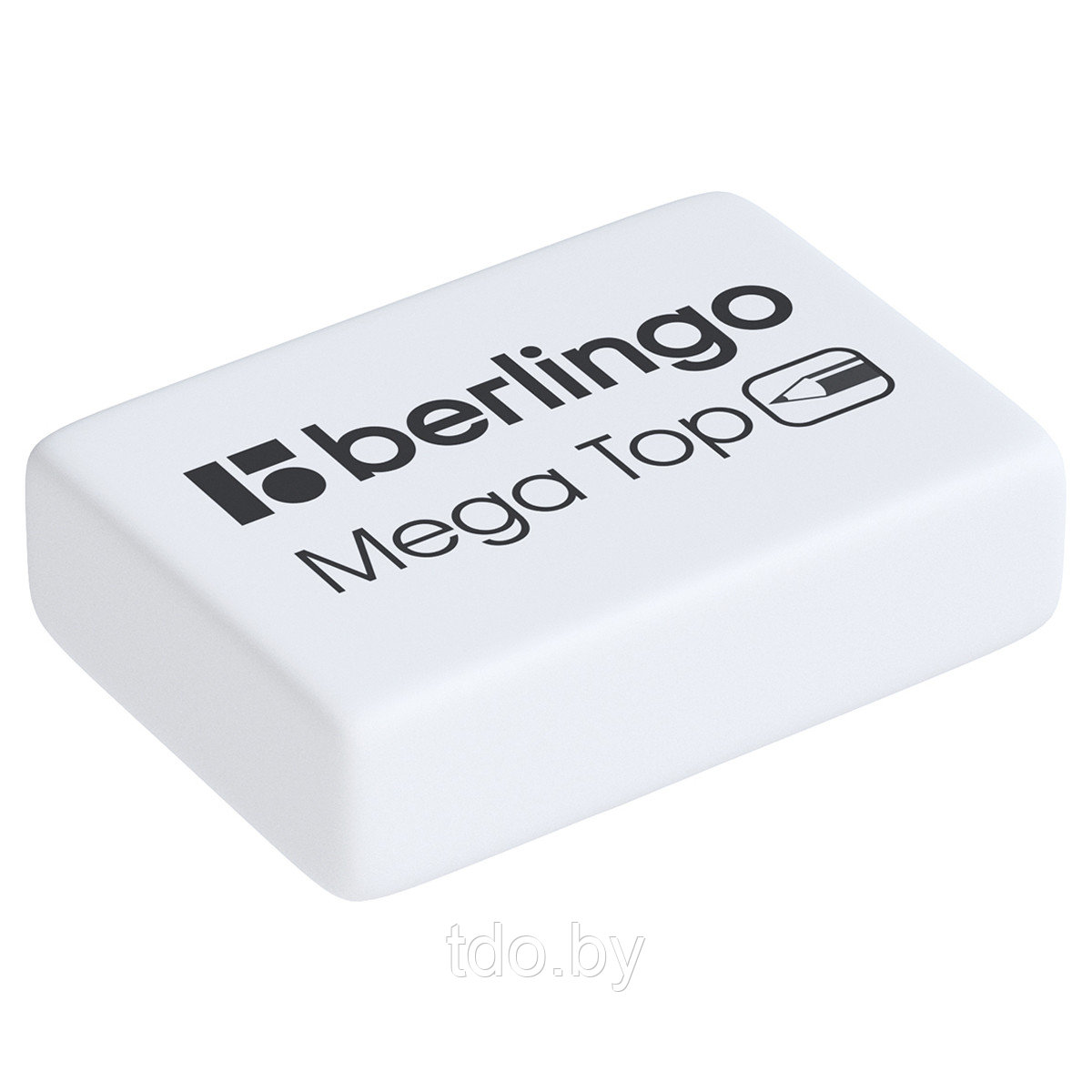 Ластик Berlingo "Mega Top", прямоугольный, натуральный каучук, 26*18*8мм - фото 1 - id-p214207678