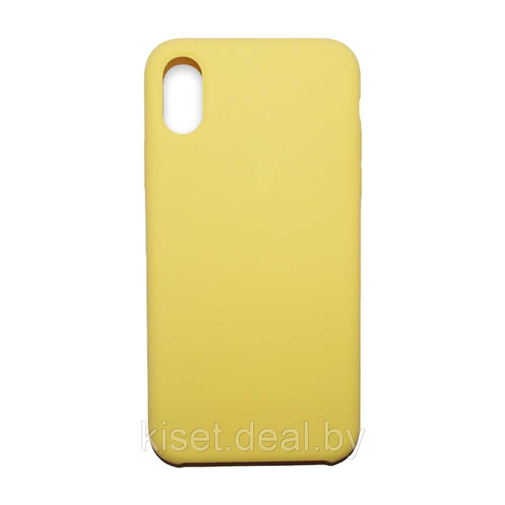 Бампер Silicone Case для iPhone X / Xs желтый неон - фото 1 - id-p189972702