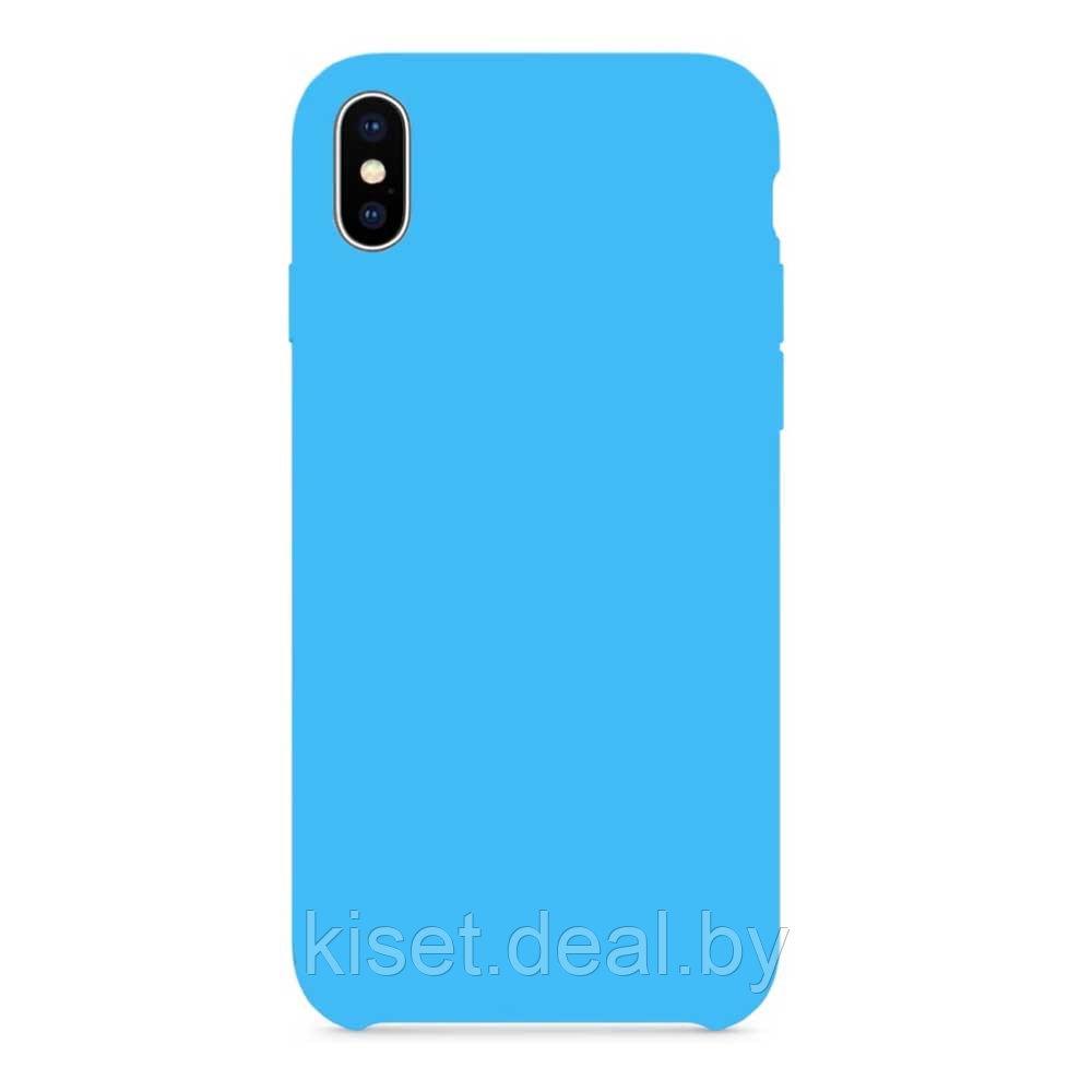 Бампер Silicone Case для iPhone X / Xs голубой #16 - фото 1 - id-p189972703