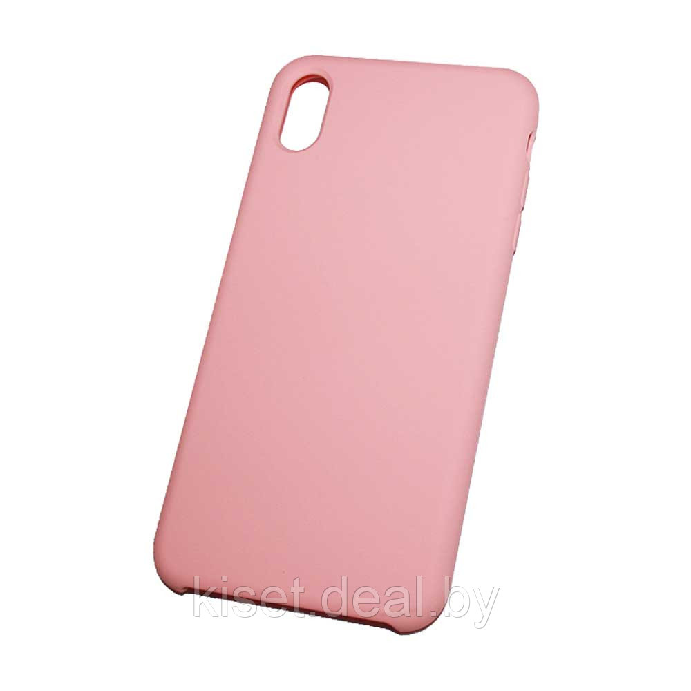 Бампер Silicone Case для iPhone Xs Max розовый