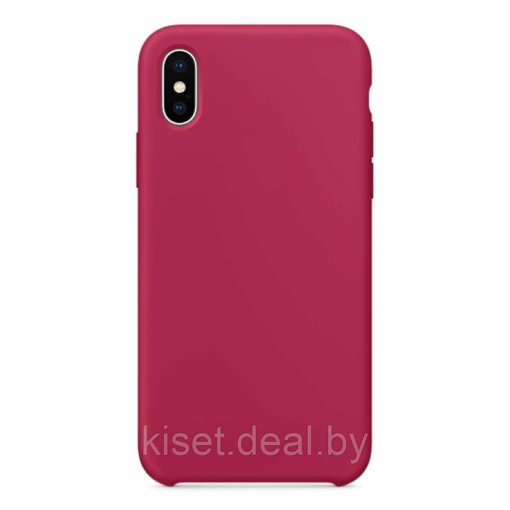 Бампер Silicone Case для iPhone Xs Max красная роза - фото 1 - id-p189972713