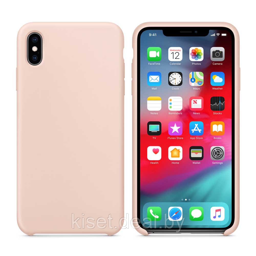 Бампер Silicone Case для iPhone Xs Max розовый песок - фото 1 - id-p189972716