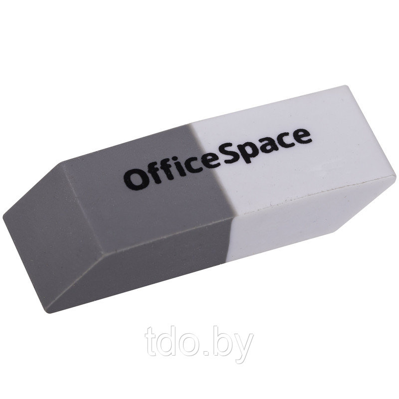 Ластик OfficeSpace, скошенный, комбинированный, термопластичная резина, 41*14*8мм - фото 1 - id-p214207841