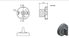 Фиксатор SYSTEM WC BBN черный матовый никель