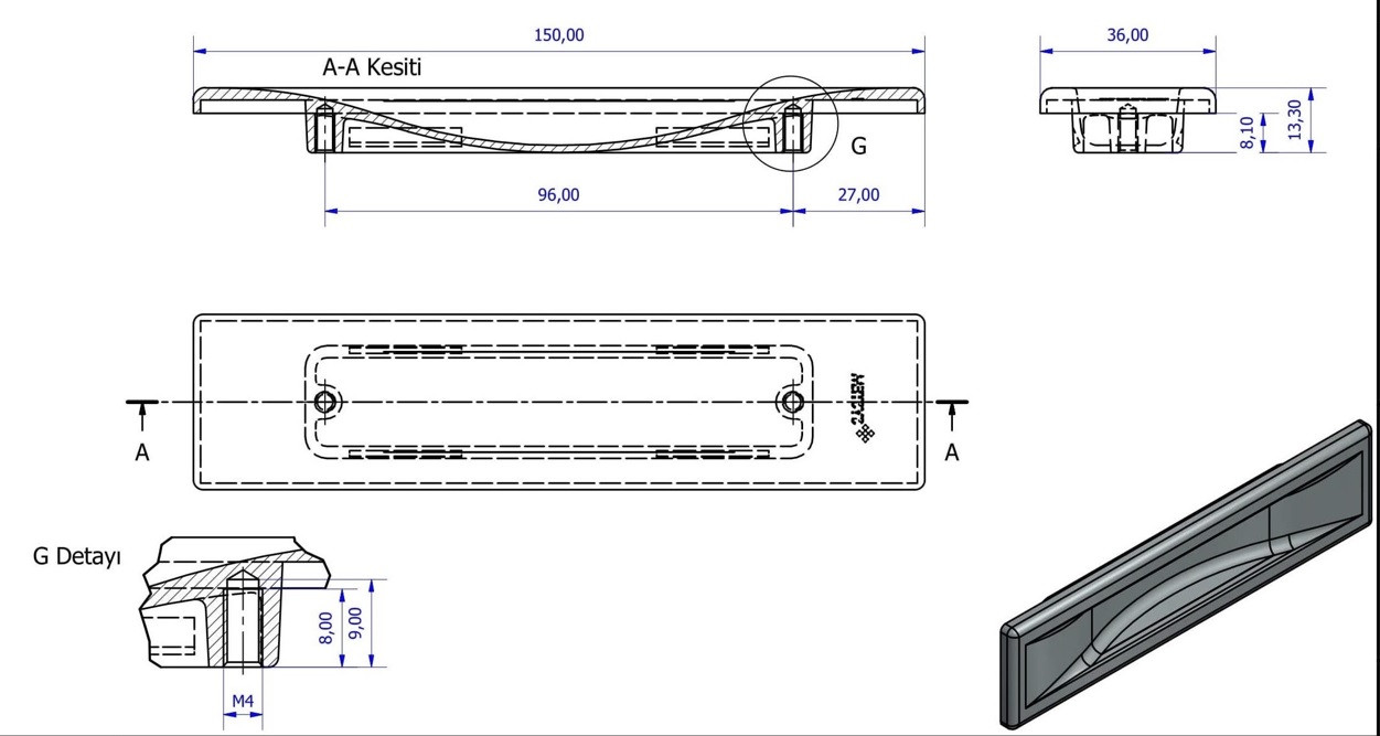 Ручка раздвижная SYSTEM SY4340 096 мм CBM матовый хром, 1 шт