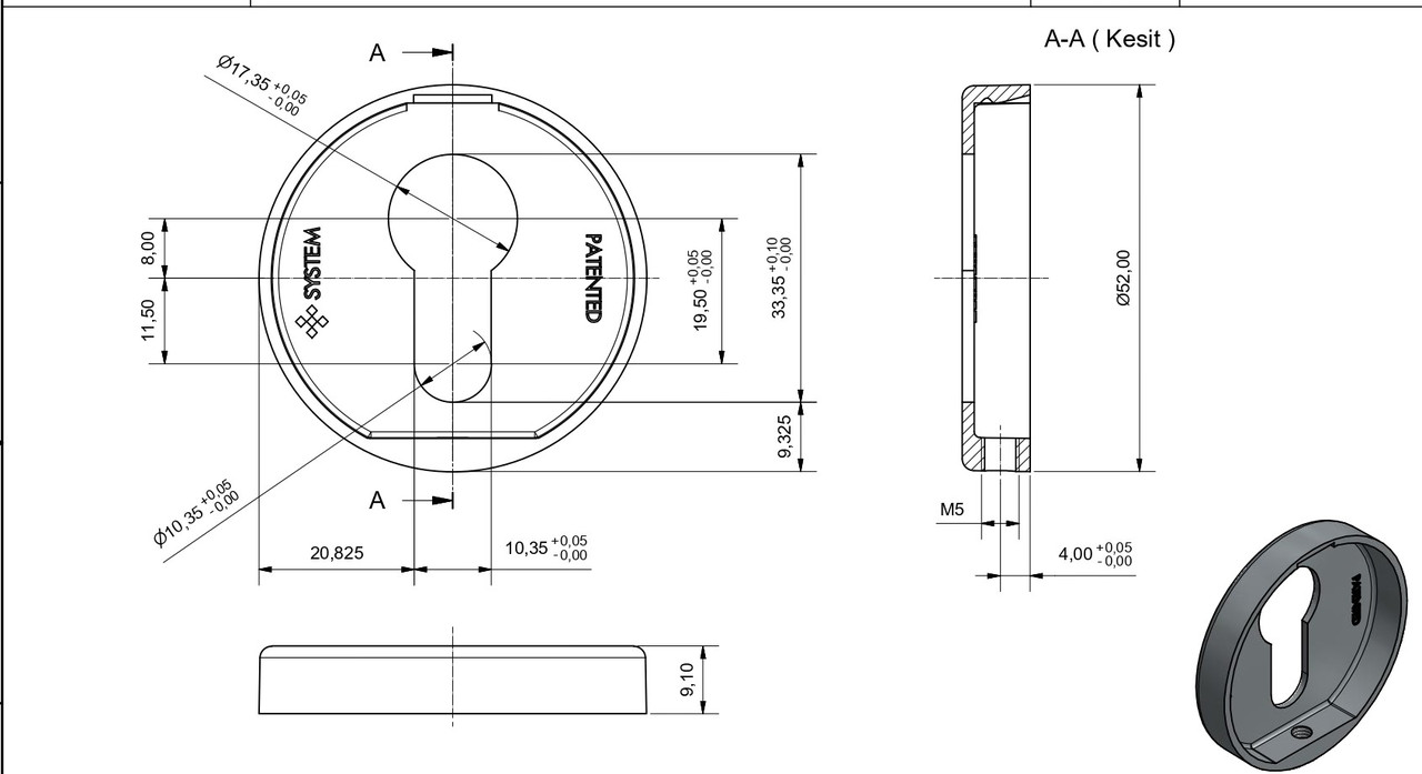 Накладка PS CBM матовый хром, арт.040103584 SYSTEM