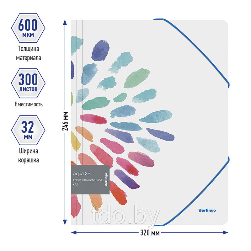 Папка на резинке Berlingo "Aqua XS" А4, 600мкм, с рисунком - фото 2 - id-p214212791