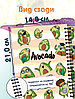 Блокнот для записей "Авокадо" в клетку с картонной обложкой (А5, спираль, 50 листов, 90гр/м2), дизайн "Эмоции", фото 7