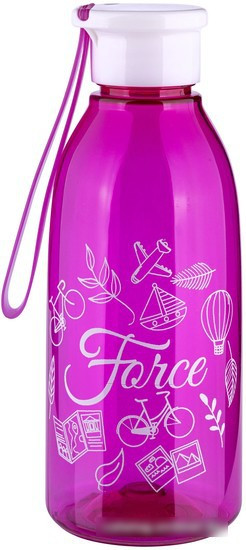 Бутылка для воды Force Drop 600мл (прозрачный/фиолетовый) - фото 1 - id-p211711842