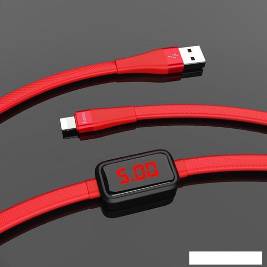 Кабель Hoco S4 Lightning (красный) - фото 4 - id-p208736878