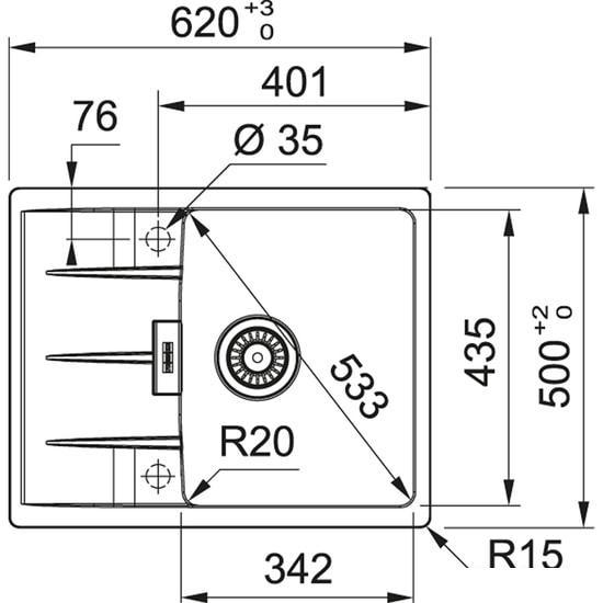 Кухонная мойка Franke Centro CNG 611/211-62 Fragranite 114.0639.681 (серый) - фото 2 - id-p208737193