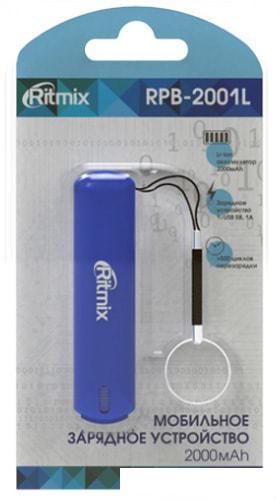 Портативное зарядное устройство Ritmix RPB-2001L (синий) - фото 3 - id-p208782521