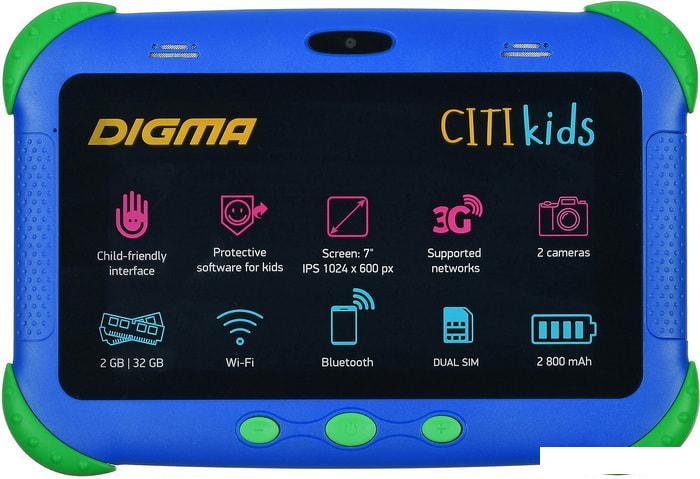 Планшет Digma CITI Kids CS7216MG 32GB 3G (синий) - фото 3 - id-p209761597