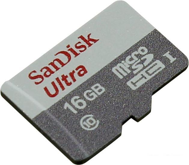 Карта памяти SanDisk Ultra microSDHC Class 10 UHS-I 16GB - фото 2 - id-p208370444