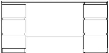 Стол Mio Tesoro Кастор 6 ящиков 151x65 2.03.06.040.5 (дуб венге), фото 2