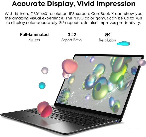 Ноутбук Chuwi CoreBook X 2022 CWI529-308N5N1PDNXX - фото 4 - id-p209649973