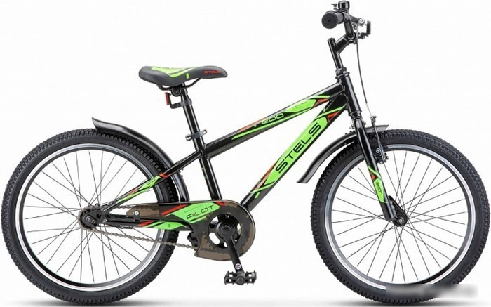 Детский велосипед Stels Pilot 20 200 VC Z010 (черный/салатовый, рама 12) - фото 1 - id-p211713042