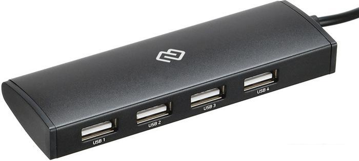 USB-хаб Digma HUB-4U2.0-UC-B - фото 1 - id-p209829744