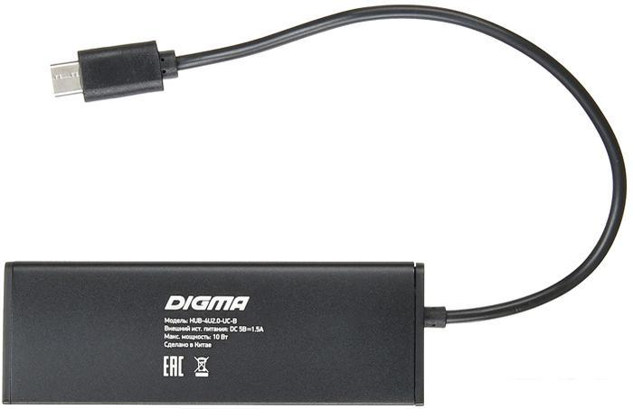 USB-хаб Digma HUB-4U2.0-UC-B - фото 4 - id-p209829744