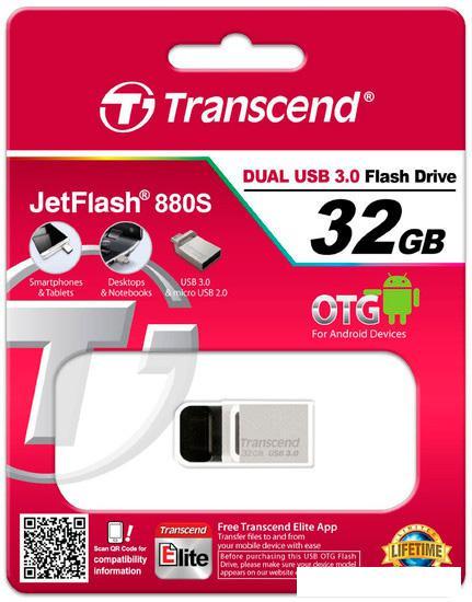 USB Flash Transcend JetFlash 880 32GB (TS32GJF880S) - фото 5 - id-p209930593